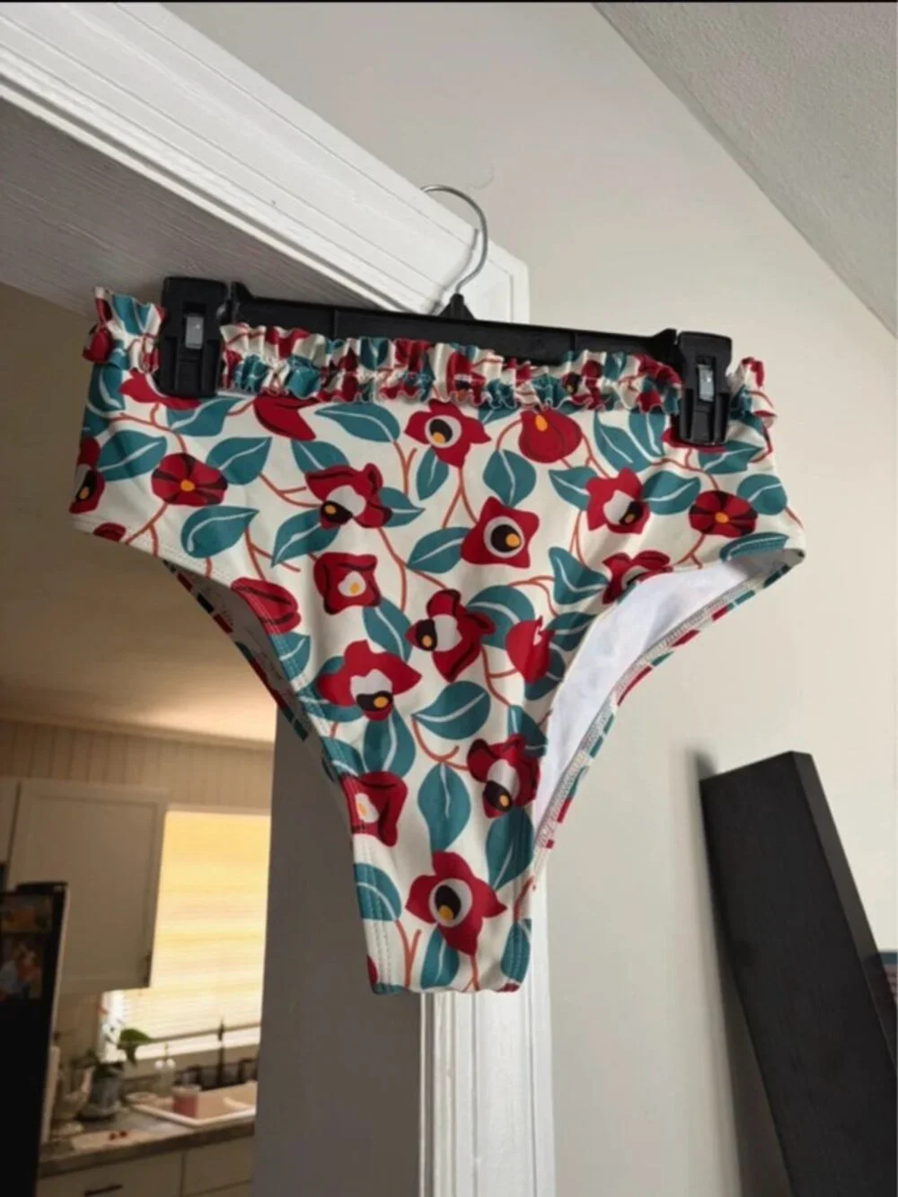 Floral Ruffle Bikini Set Size Medium